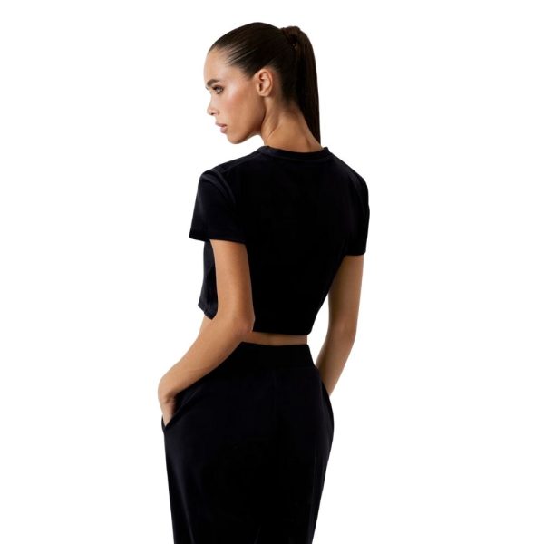 T-Shirt Guess cropped in velluto