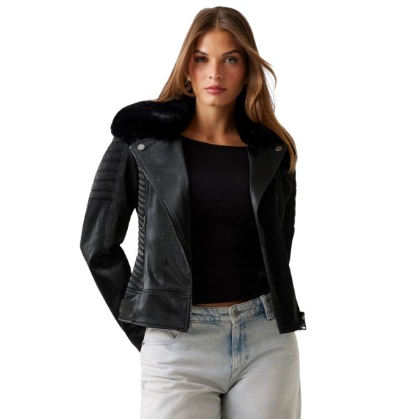 Giacca Guess biker in similpelle