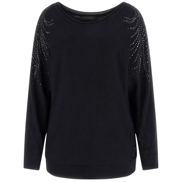 Maglione Guess scollo a barca strass