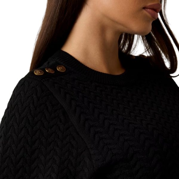 Maglione Guess cropped a trecce