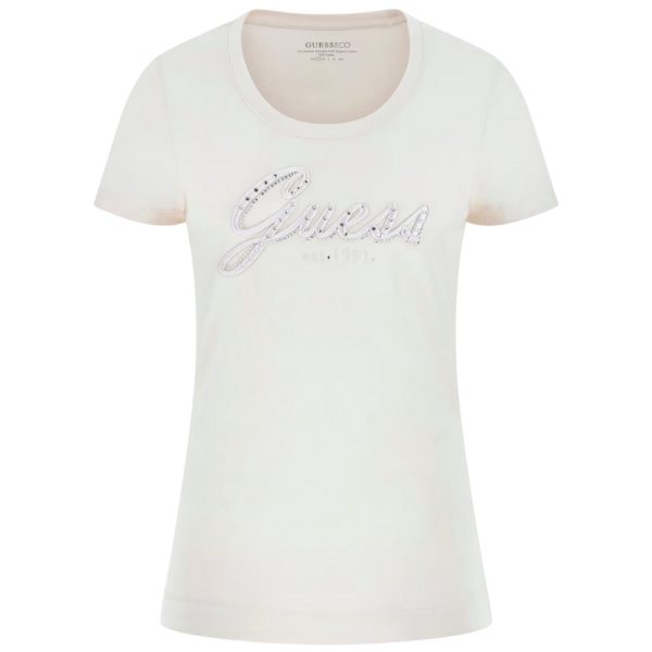 T-shirt Guess logo ricamato