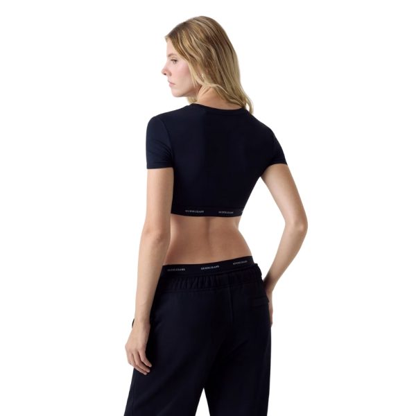 Top Guess cropped con fascia logata