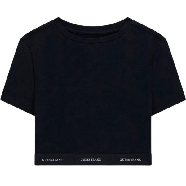 Top Guess cropped con fascia logata