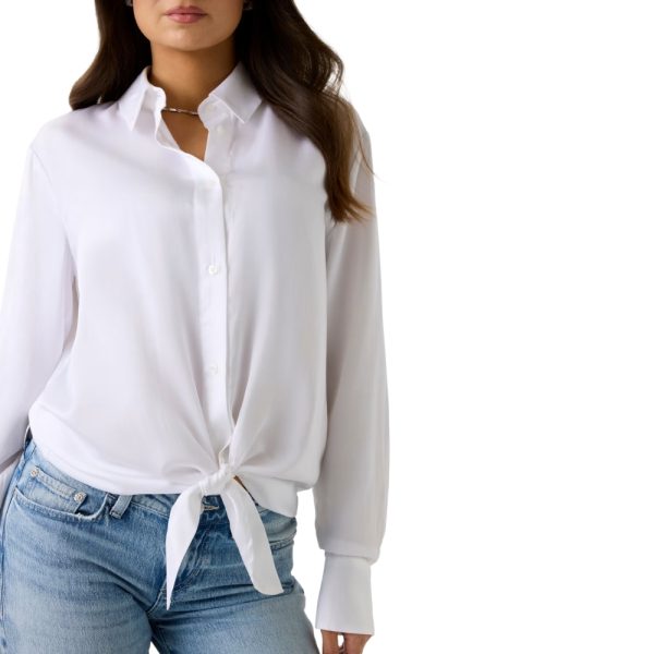 Camicia Guess in raso con fiocco