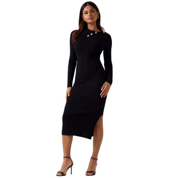 Vestito Guess midi con scollo asimmetrico