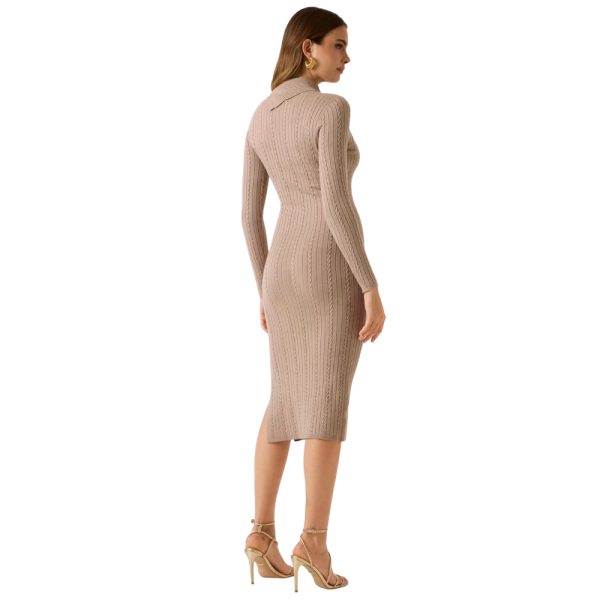 Vestito Guess midi con scollo asimmetrico