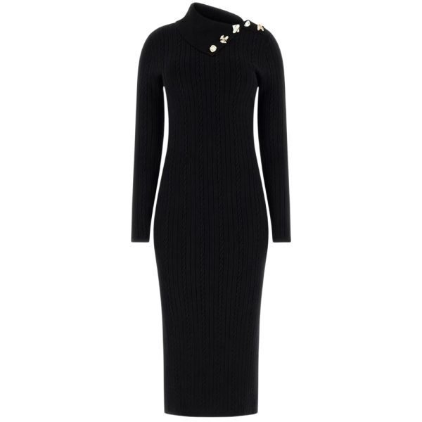Vestito Guess midi con scollo asimmetrico