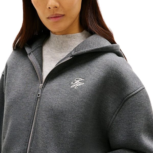 Felpa Tommy Hilfiger con cappuccio zip e logo ricamato