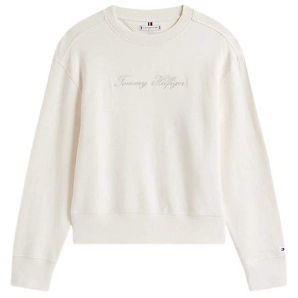 Felpa in piqué Tommy Hilfiger con logo ricamato