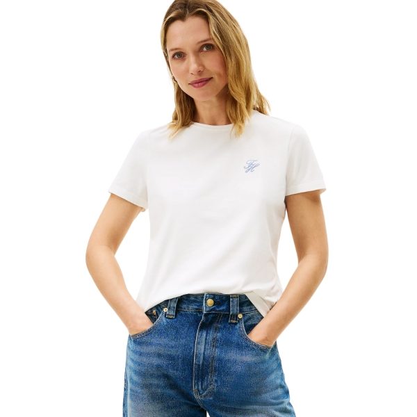 T-shirt Tommy Jeans in jersey con logo ricamato