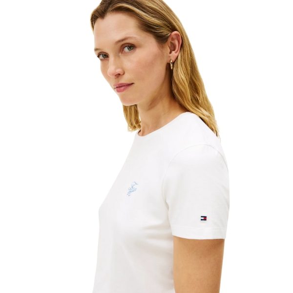 T-shirt Tommy Jeans in jersey con logo ricamato
