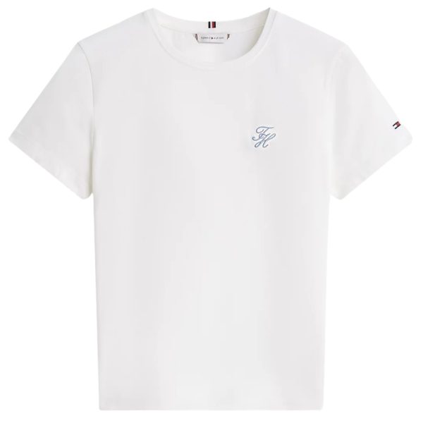 T-shirt Tommy Jeans in jersey con logo ricamato
