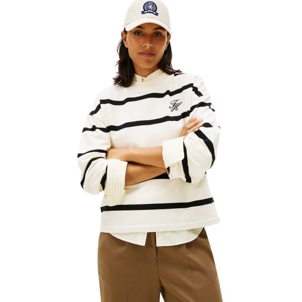 Felpa Tommy Hilfiger in spugna con logo ricamato