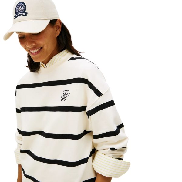 Felpa Tommy Hilfiger in spugna con logo ricamato