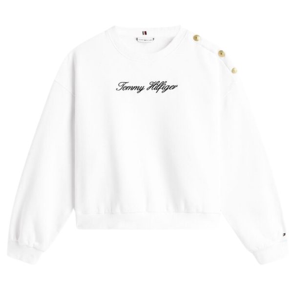 Felpa Tommy Hilfiger con bottoni dorati