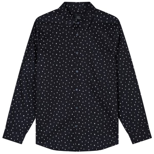 Camicia Armani Exchange logo lettering
