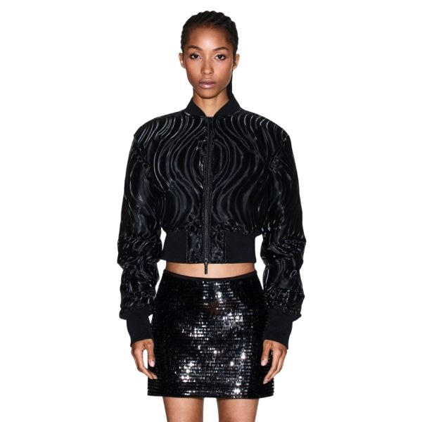 Bomber Armani Exchange corto goffrato