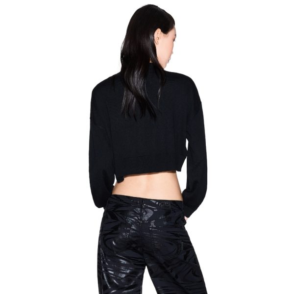 Maglia Armani Exchange cropped con paillettes