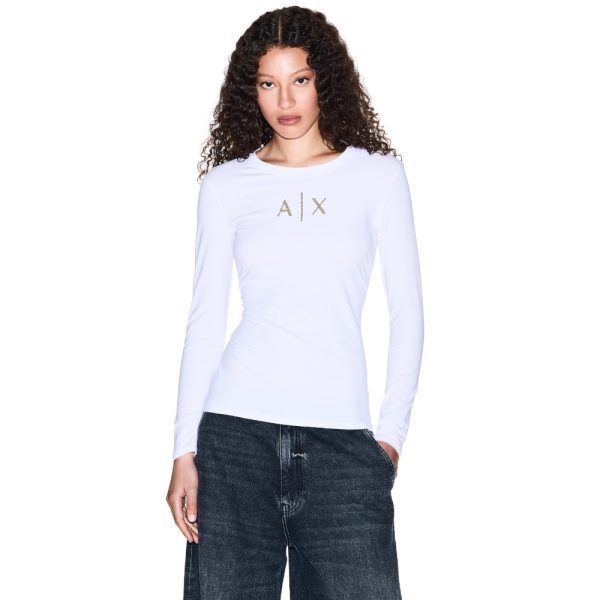 T-Shirt Armani Exchange a maniche lunghe con logo