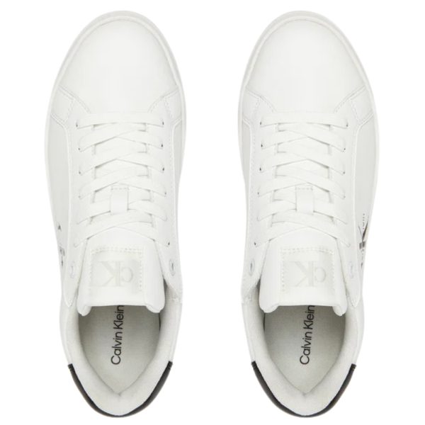 Sneaker con plateau in pelle