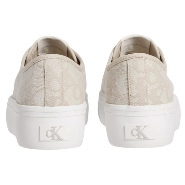 Sneaker Calvin Klein con platform in jacquard con logo