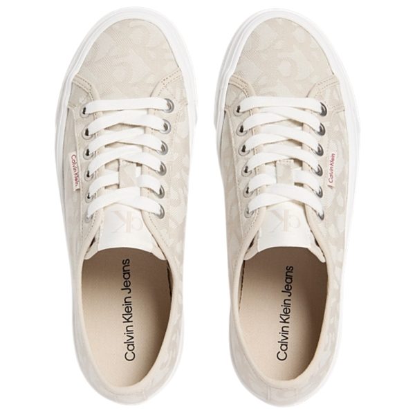Sneaker Calvin Klein con platform in jacquard con logo