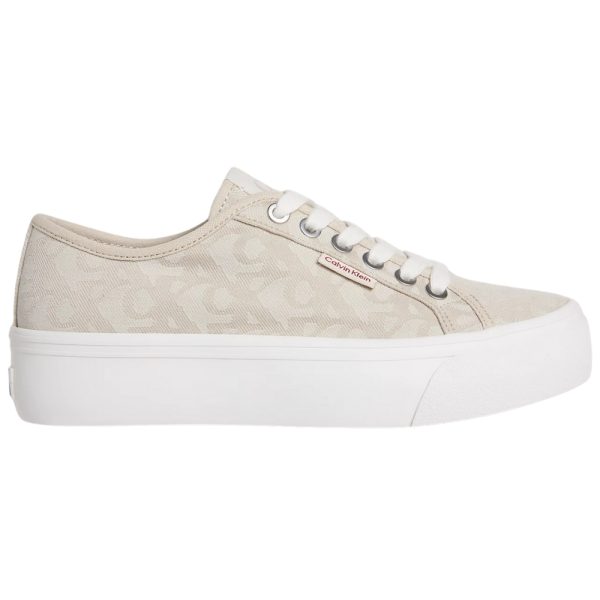 Sneaker Calvin Klein con platform in jacquard con logo